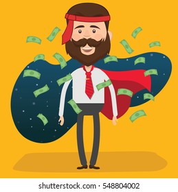 Businessman,employee concept design on clean background,vector