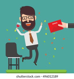 Businessman,employee concept design,clean vector