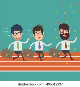 Businessman,employee concept design,clean vector