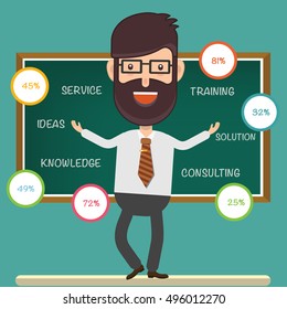 Businessman,employee concept design,clean vector