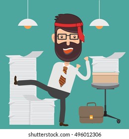 Businessman,employee concept design,clean vector