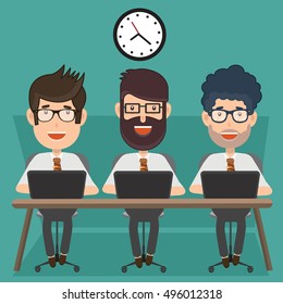 Businessman,employee concept design,clean vector