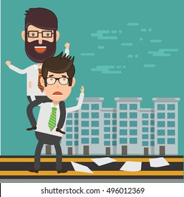 Businessman,employee concept design,clean vector