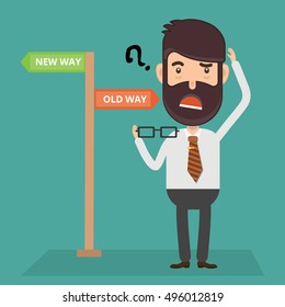 Businessman,employee concept design,clean vector