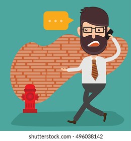 Businessman,employee concept design,clean vector