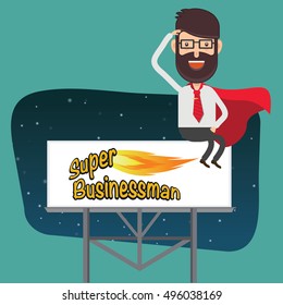 Businessman,employee concept design,clean vector
