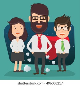 Businessman,employee concept design,clean vector