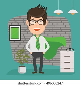 Businessman,employee concept design,clean vector