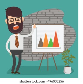 Businessman,employee concept design,clean vector