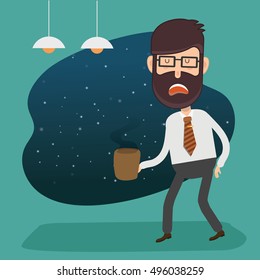 Businessman,employee concept design,clean vector