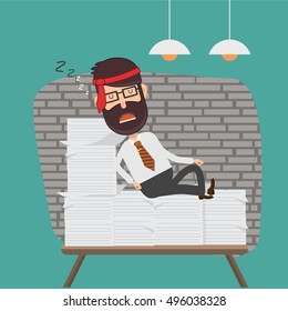 Businessman,employee concept design,clean vector