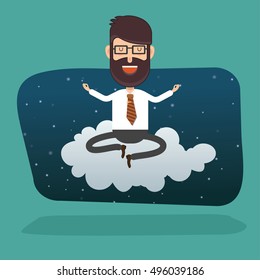 Businessman,employee concept design,clean vector