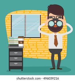 Businessman,employee concept design,clean vector