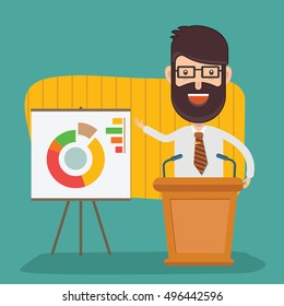Businessman,employee concept design,clean vector
