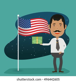 Businessman,employee concept design,clean vector