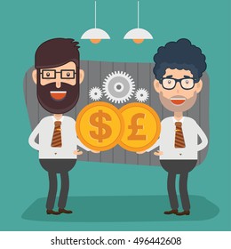 Businessman,employee concept design,clean vector