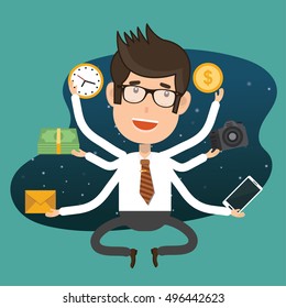 Businessman,employee concept design,clean vector
