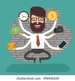 Businessman,employee concept design,clean vector