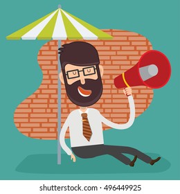 Businessman,employee concept design,clean vector