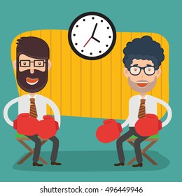 Businessman,employee concept design,clean vector