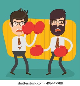 Businessman,employee concept design,clean vector