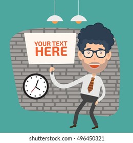 Businessman,employee concept design,clean vector