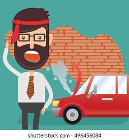Businessman,employee concept design,clean vector