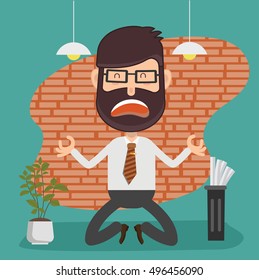 Businessman,employee concept design,clean vector