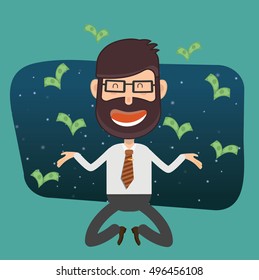 Businessman,employee concept design,clean vector