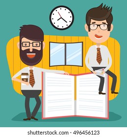 Businessman,employee concept design,clean vector