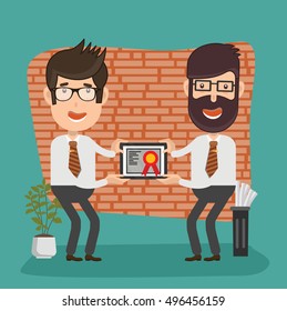 Businessman,employee concept design,clean vector