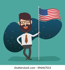 Businessman,employee concept design,clean vector