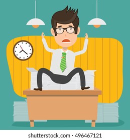 Businessman,employee concept design,clean vector