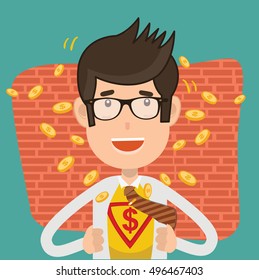 Businessman,employee concept design,clean vector