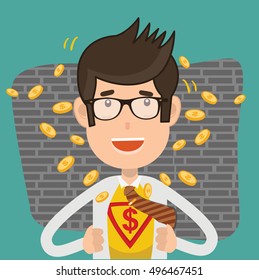 Businessman,employee concept design,clean vector