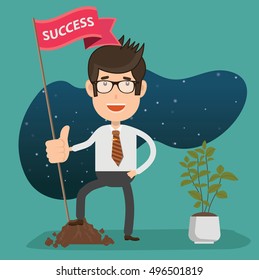 Businessman,employee concept design,clean vector