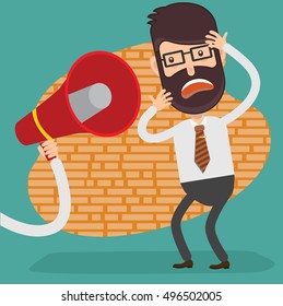 Businessman,employee concept design,clean vector