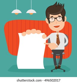 Businessman,employee concept design,clean vector