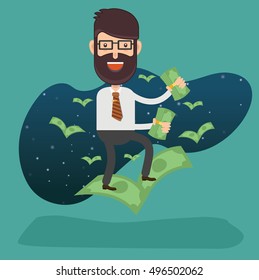 Businessman,employee concept design,clean vector