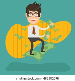Businessman,employee concept design,clean vector