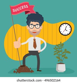 Businessman,employee concept design,clean vector