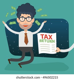 Businessman,employee concept design,clean vector