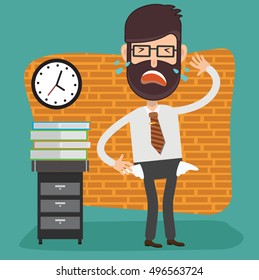 Businessman,employee concept design,clean vector
