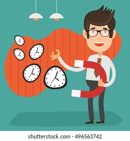 Businessman,employee concept design,clean vector