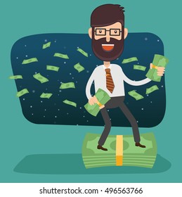 Businessman,employee concept design,clean vector