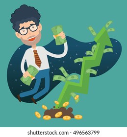Businessman,employee concept design,clean vector