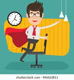 Businessman,employee concept design,clean vector