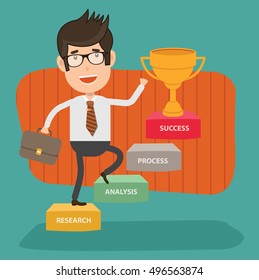 Businessman,employee concept design,clean vector