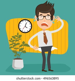 Businessman,employee concept design,clean vector