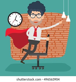 Businessman,employee concept design,clean vector